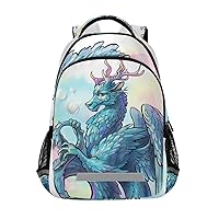 ALAZA Dragon Watercolor Anime Backpack Purse for Women Men Personalized Laptop Notebook Tablet School Bag Stylish Casual Daypack, 13 14 15.6 inch