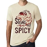 Men's Graphic T-Shirt Strong Wolf and Spicy Eco-Friendly Limited Edition Short Sleeve Tee-Shirt Vintage Birthday