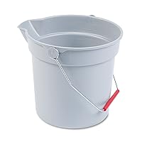 Rubbermaid Commercial 2963-GRAY 10Qt Round Brute Bucket Gray