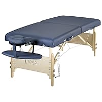 Master Massage Coronado Therma Top™ Portable Massage Table Heated with Warming Top and 3-Inch Foam Cushioning- Tattoo Bed, Lash Table- Royal Blue (30” x 84”)