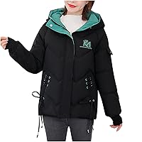 Lightweight Quilted Hooded Coat Jackets for Womens 2023 Winter Warm Long Sleeve Casual Outerwear for Going Out