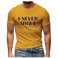 Men's Tshirts Big and Tall Letter Printed Short Sleeve Slim Fit Shirts Classic Muscle T-Shirt Hip Hop Streetwear