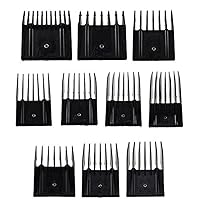 Universal Clipper Guide Comb Guard Set, 10 Pieces, Fits Oster Classic 76, A5, Andis AG, BG, Wahl, etc