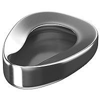 Stainless Steel Bedpans Firm Thick Stable Bedpan Heavy Duty Smooth Countoured for Male Female Bed-Bound Patient Personal Care