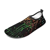 Rainbow Paint Splash Water Shoes for Women Men Quick-Dry Aqua Socks Sports Shoes Barefoot Yoga Slip-on Surf Shoes