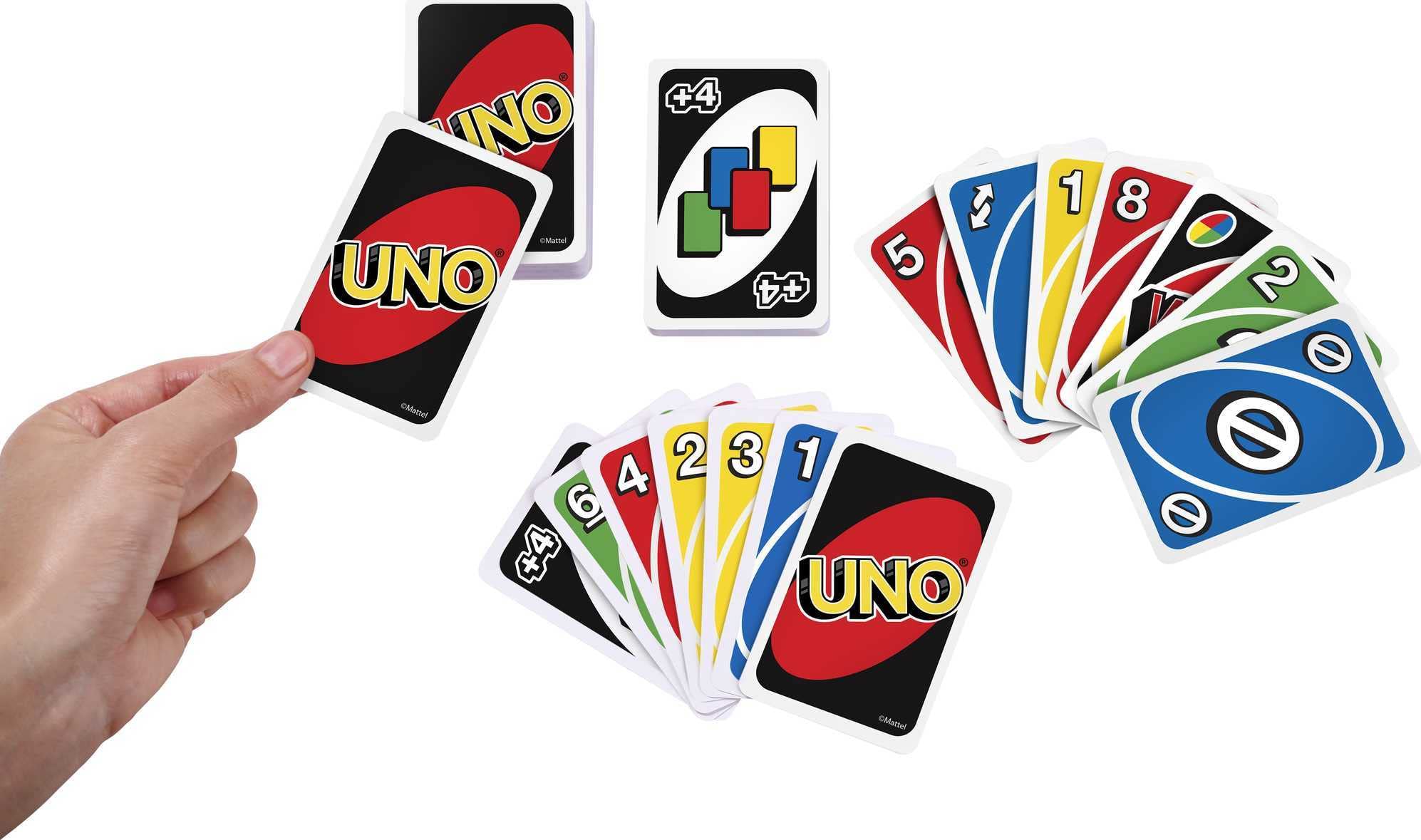 Mattel Games UNO Card Game for Family Night, Travel Game & Gift for Kids in a Collectible Storage Tin for 2-10 Players (Amazon Exclusive)