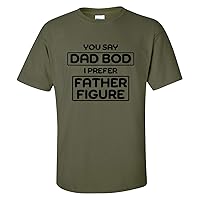 Men's It's Not A Dad BOD, It's A Father Figure Funny Father's Day Short Sleeve Graphic T-Shirt