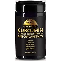 Curcumin 98% Concentration Turmeric Extract in Miron Glass Organics - 90 gm Pure Organic Antioxidant Supports Joints, Immunity and Digestive System