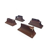 Stander Recliner Risers, Non-Slip Chair Lifters for Adults, Seniors, and Elderly, Low Profile Seat Raiser for Sitting and Standing Assistance, Compatible with Wooden Base Recliners, Set of 4, Brown