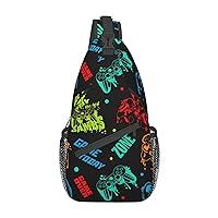 Fashion Chest Sling Bag For Women Men'S Crossbody Shoulder Backpack Adjustable Strap Travel Hiking Fashion Daypack Unisex