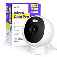 4MP Security Camera with Face Recognition, Wired Cameras for Home Security Outside/Indoor, Sentry Mode, Customized Greeting, On-Device Analysis, Spotlight, Color Night Vision, Magnetic Mount