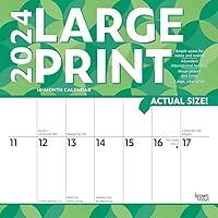 Large Print | 2024 12 x 24 Inch Monthly Square Wall Calendar | Matte Paper | BrownTrout | Easy to See Large Font