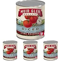 Muir Glen Organic Diced Fire Roasted Canned Tomatoes, 28 oz. (Pack of 4)