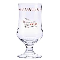 Peanuts 609125 Snoopy Glass Float Glass, Approx. 10.1 fl oz (310 ml), Retro Cafe, Made in Japan
