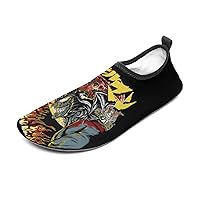 Anime Water Shoes Barefoot Quick-Dry Aqua Socks Slip-on for Men's Woman's Outdoor Beach Swim Surf