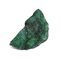 Green Emerald Healing Crystal - 136.00 Ct Natural Raw Green Emerald Chunk - Schorl of Green Emerald