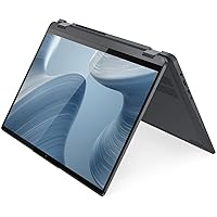 Lenovo 2023 Flex 5 2-in-1 Laptop 16'' 2.5K Touchscreen 12th Intel Core i7-1255U 10-Core Iris Xe Graphics KB FP Reader Win 10 Pro w/RATZK 32GB USB,Storm Grey (82R8)