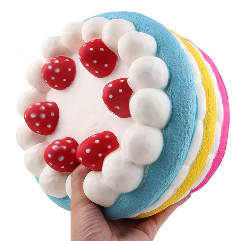 Amazon.com: Ganjiang Giant Strawberry Cake Squishy Toys Jumbo Soft Slow  Rising Collection Gift Stress Reliever : Toys & Games
