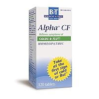 Boericke & Tafel Alpha CF Homeopathic Colds & Flu Symptom Relief, Nature's Way Brands, 120 Tablets
