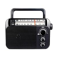AM FM Radio Portable Plug in Radio Transistor Powered by 3 D Batteries or AC 220V for Senior and Home