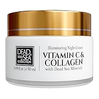 Dead Sea Collection Vitamin C & Collagen Moisturizing Night Cream - Skin-Firming Night Cream enriched with Nourishing Dead Sea Minerals - 1.69 Fl. Oz.