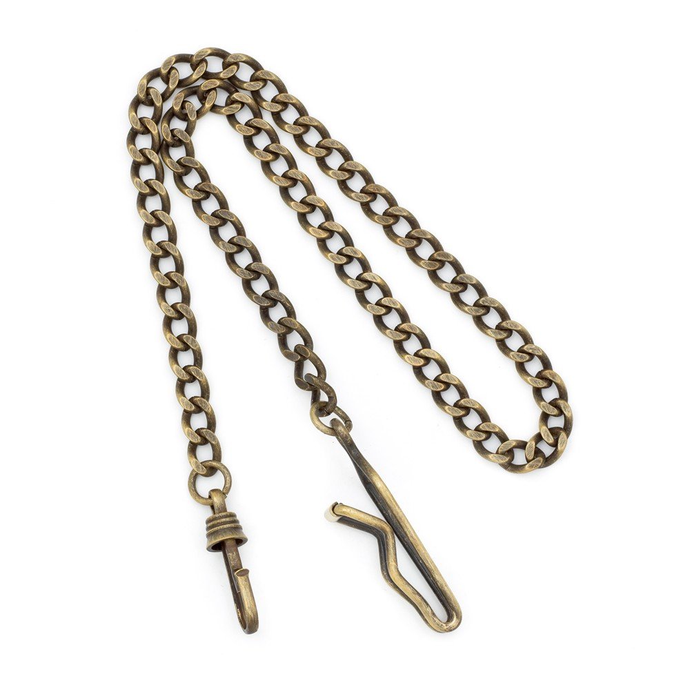 Sonia Jewels Charles Hubert Antique Gold Men's Finish Brass 14.5In Pocket Watch Chain 14.5