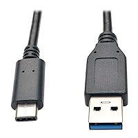 Tripp Lite 3ft USB 3.1 Gen 2 USB-C to USB-A Cable 10 Gbps USB Type-C M/M 3', Black (U428-003-G2)