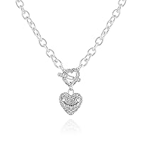 Juicy Couture SIlvertone Heart Charm Pendant Necklace For Women