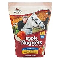 Bite-Size Nuggets for Horses - Pocket Sized Training Horse Treats - Apple Flavored Treats - Packs with Vitamins & Minerals- Great Taste Guaranteed - 4lbs