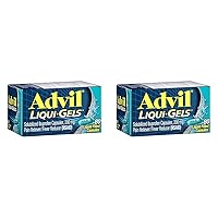 Advil Liqui-Gels Pain Reliever and Fever Reducer, Pain Medicine for Adults with Ibuprofen 200mg for Headache, Backache, Menstrual Pain and Joint Pain Relief - 80 Liquid Filled Capsules(Pack of 2)