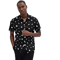 GAP Men's Short Sleeve Stretch Poplin Slim Fit