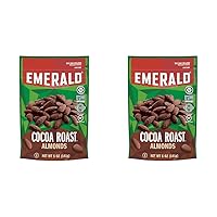 Emerald Nuts, Cocoa Roast Almonds, 5 Oz Resealable Bag (Pack of 2)
