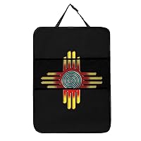 Zia Sun - Zia Pueblo - New Mexico Kick Mats Back Seat Protector Car Seat Back Protector with Storage Pockets
