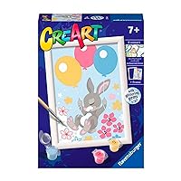 Ravensburger Flying Bunny Paint by Numbers Kit for Kids - 23564 - Painting Arts and Crafts for Ages 7 and Up