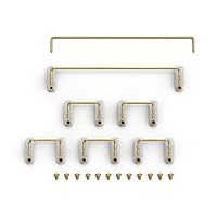 Glorious Keyboard Stabilizer GSV2 Kit for Mechanical Keyboards, Gold Wire and Premium Polymer, MX Compatible, Easy Screw-in, PCB Mount, Enhanced Sound on GMMK 2, PRO & Numpad (2u, 6.25u, and 7u)