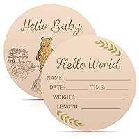 Baby Announcement Sign,Hello World Newborn Sign,Baby Birth Announcement Sign,Baby Name Sign for Photo Prop,Baby Shower Nursery Gift