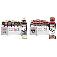 Muscle Milk Pro Advanced Nutrition Protein Shake & Genuine Protein Shake, Chocolate, 25g Protein, 11.16 Fl Oz (Pack of 12), Packaging May Vary