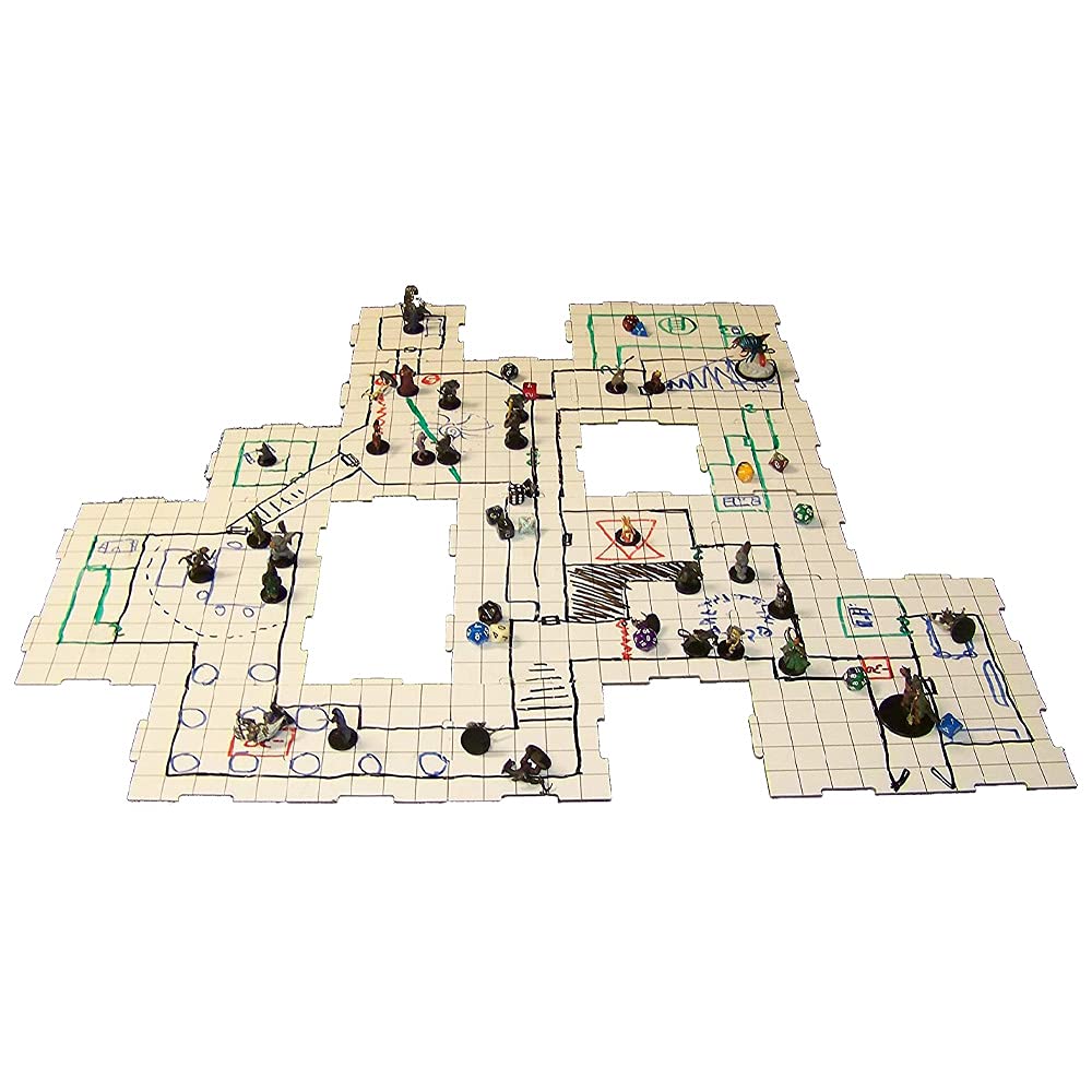 Dry Erase Dungeon Tiles, Combo Set of Five 10