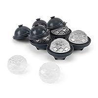 W&P Design Petal Ice Tray, Perfect Etched Spheres, Slow Melting for Whiskey and Cocktails, Food Grade Premium Silicone, Dishwasher Safe, BPA Free