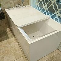 Bathtub Tray White Bath Dust Board Bathtub Insulation Cover Shutter Folding Storage Stand Thicker Not Taking Up Space Can Place Toiletries (Color : White, Size : 120x80x0.7cm)