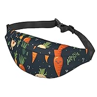 Fanny Pack For Men Women Casual Belt Bag Waterproof Waist Bag Happy Carrot Running Waist Pack For Travel Sports