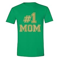 Men's Number # 1 Mom Mother's Day Crewneck Short Sleeve T-Shirt