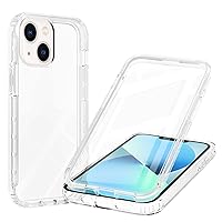 IVY 3in1 Heavy Armor Rugged Rainbow Gradient Case for iPhone 13 Mini Case with Built-in Screen Protector - Clear