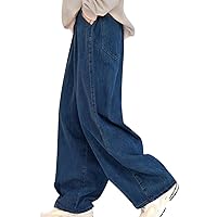 Plus Size Straight Leg Jeans for Women Loose Trendy Stretch Denim Pants Boyfriend High Rise Casual 2024 Loose Fit Y2K