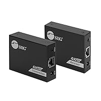 SIIG 4K HDMI Extender Over Cat6, 164ft, IR Passthrough & Video Loop-Out, HDCP 2.2, 5.1 Channel Audio, Auto Downscaling, ESD Protection, Splitter-Compatible with Extra HDMI Output (CE-H27K11-S1)