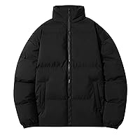 Men's Puffer Jacket 2023 Winter Stand Collar Lightweight Quilted Warm Coat Waterproof Windproof Insulated Jacket