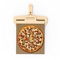Premium Sliding Pizza Peel | Non-Stick Pizza Spatula Paddle with Wooden Handle | Smart Pizza Slider for Indoor & Outdoor Ovens | Large 19.68