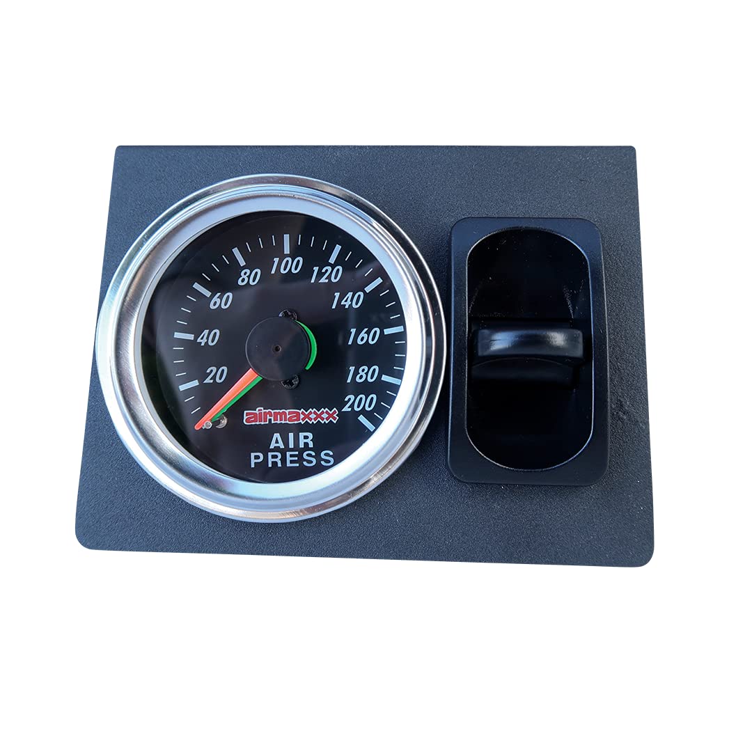airmaxxx Dual Needle Air Gauge Display Panel & 1 Paddle Switch
