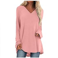 FYUAHI Graphic T Shirt Women's Fashion Casual Long Sleeve Halloween Print Round Neck Pullover Top Blouse