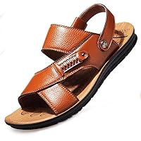 Leather Men's beach sandals slippers summer refreshing sandals often simple men's sandals
